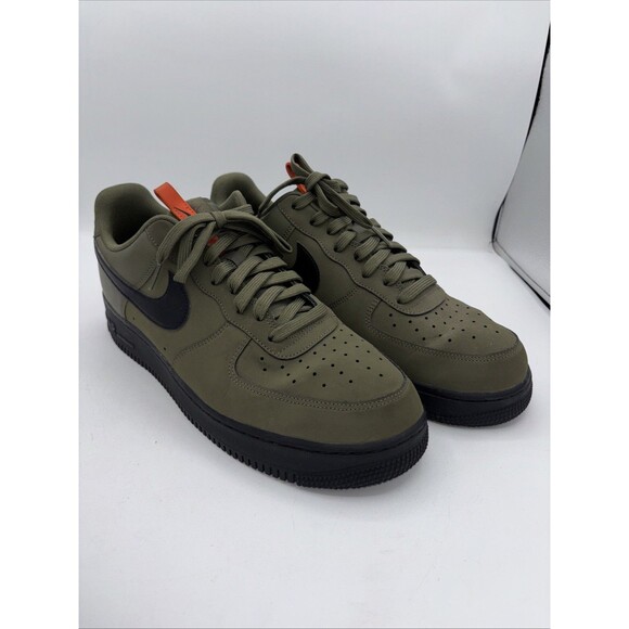 EUC Size 11.5 - Nike Air Force 1 Low Medium Olive BQ4326-200 - Picture 2 of 14